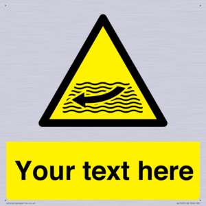 Custom Warning strong river flows